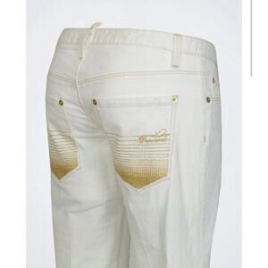NWT DSQUARED2 Ivory‎ Jeans Straight Leg Low Rise Y2K Women’s Size 40 (4 US)